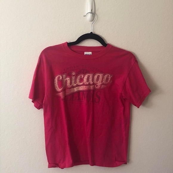 Hot Pink Chicago Short Sleeve Tee Shirt - Picture 4 of 4